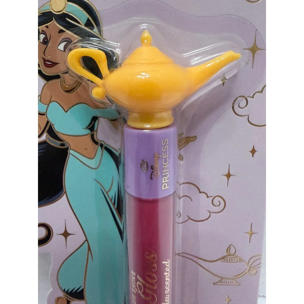Disney Princess Jasmine Lip Gloss Vanilla Scented Genie Lamp Cap Pink High Shine